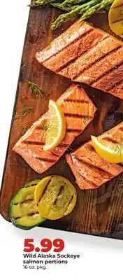 Hy-Vee Wild Alaska Sockeye salmon portions offer