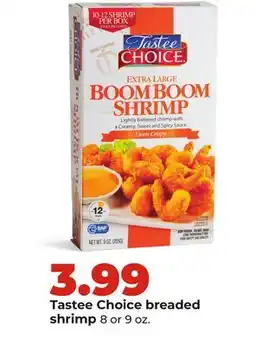 Hy-Vee Tastee Choice breaded shrimp offer