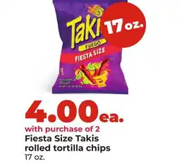 Hy-Vee Fiesta Size Takis rolled tortilla chi offer