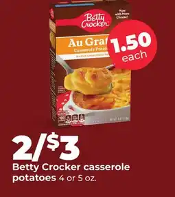 Hy-Vee Betty Crocker casserole potatoes offer