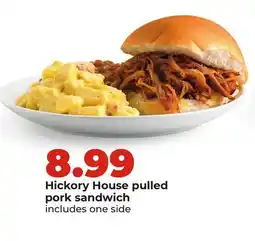 Hy-Vee Hickory House pulled pork sandwich offer
