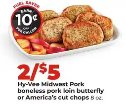 Hy-Vee Hy-Vee Midwest Pork boneless pork loin butterfly or America's cut chops offer