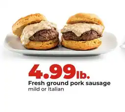 Hy-Vee Fresh ground pork sausage offer