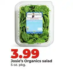 Hy-Vee Josie's Organics salad offer