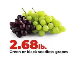 Hy-Vee Green or black seedless grapes offer