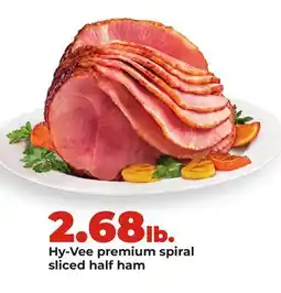 Hy-Vee Hy-Vee premium spiral sliced half ham offer
