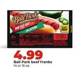 Hy-Vee Ball Park beef franks offer