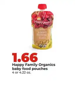 Hy-Vee Happy Family Organics baby food pouches offer