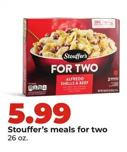 Hy-Vee Stouffer's meals for two offer