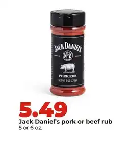 Hy-Vee Jack Daniel's pork or beef rub offer