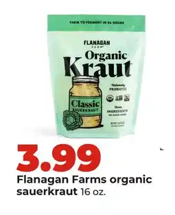 Hy-Vee Flanagan Farms organic sauerkraut offer