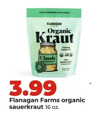 Hy-Vee Flanagan Farms organic sauerkraut offer