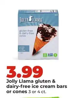 Hy-Vee Jolly Llama gluten & dairy-free ice cream bars or cones offer