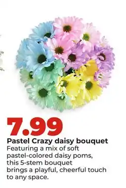 Hy-Vee Pastel Crazy daisy bouquet offer