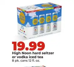 Hy-Vee High Noon hard seltzer or vodka iced tea offer