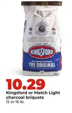 Hy-Vee Kingsford or Match Light charcoal briquets offer