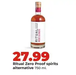 Hy-Vee Ritual Zero Proof spirits alternative offer