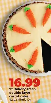 Hy-Vee 7 Bakery-fresh double layer carrot cake offer