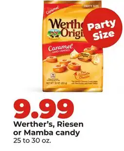 Hy-Vee Werther's, Riesen or Mamba candy offer