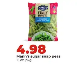 Hy-Vee Mann's sugar snap peas offer