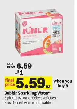 Meijer Bubblr Sparkling Water offer