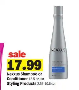 Meijer Nexxus Shampoo or Conditioner 13.5 oz. or Styling Products 2.57-10.6 oz offer