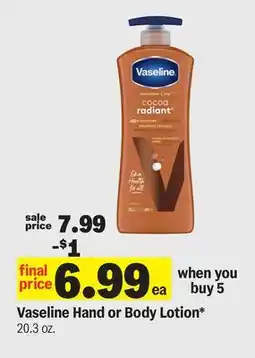 Meijer Vaseline Hand or Body Lotion offer