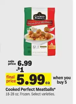 Meijer Cooked Perfect Meatballs offer