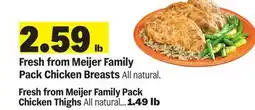 Meijer Fresh from Meijer Family Pack Chicken Breasts offer