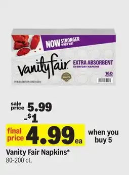 Meijer Vanity Fair Napkins offer