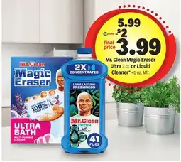 Meijer Mr. Clean Magic Eraser Ultra 3 ct. or Liquid Cleaner* 41 oz offer