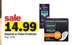 Meijer Depend or Poise Products offer