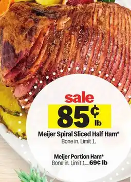 Meijer Meijer Spiral Sliced Half Ham offer