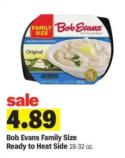 Meijer Bob Evans Family Size Ready to Heat Side offer