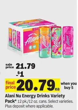 Meijer Alani Nu Energy Drinks Variety Pack offer