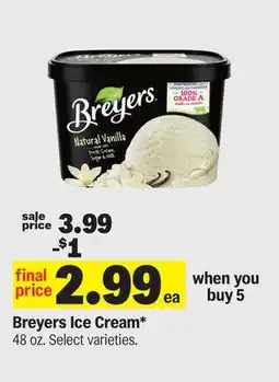 Meijer Breyers Ice Cream offer