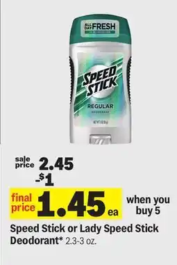Meijer Speed Stick or Lady Speed Stick Deodorant offer