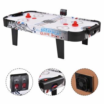 Walmart Costway 42''Air Powered Hockey Table Game Room Indoor Sport Electronic Scoring 2 Pushers offer