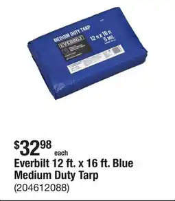 The Home Depot Everbilt 12 ft. x 16 ft. Blue Medium Duty Tarp offer