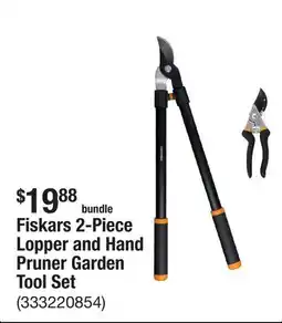 The Home Depot Fiskars 2-Piece Lopper and Hand Pruner Garden Tool Set offer