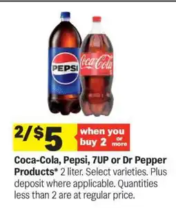 Meijer Coca-Cola, Pepsi, 7UP or Dr Pepper Products offer