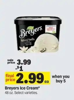 Meijer Breyers Ice Cream offer