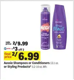 Meijer Aussie Shampoos or Conditioners or Styling Products offer