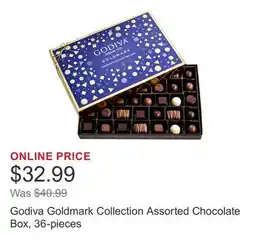 Costco Godiva Goldmark Collection Assorted Chocolate Box, 36-pieces offer