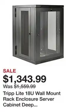Office Depot Tripp Lite 18U Wall Mount Rack Enclosure Server Cabinet Deep Acrylic Window - - SRW18USDPG offer
