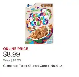 Costco Cinnamon Toast Crunch Cereal, 49.5 oz offer