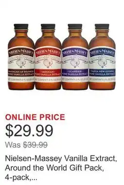Costco Nielsen-Massey Vanilla Extract, Around the World Gift Pack, 4-pack, 8 oz. Total offer