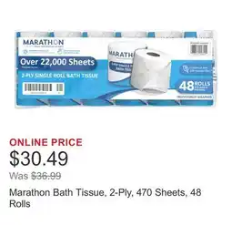 Costco Marathon Bath Tissue, 2-Ply, 470 Sheets, 48 Rolls offer