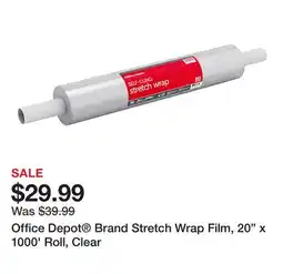 Office Depot Office Depot Brand Stretch Wrap Film, 20 x 1000' Roll, Clear offer