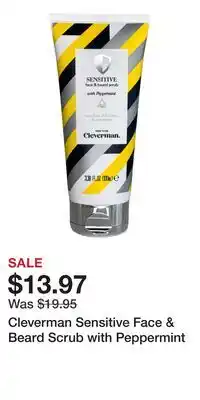 Ulta Beauty Cleverman Sensitive Face & Beard Scrub with Peppermint offer